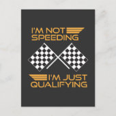 カーレーシングギフトスピード予選選手 ポストカード (正面)