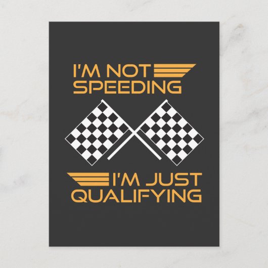 カーレーシングギフトスピード予選選手 ポストカード (正面)