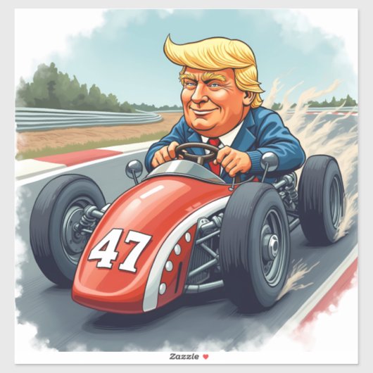 カーレーシングチャンピオンのドナルド・トランプ シール (シート)