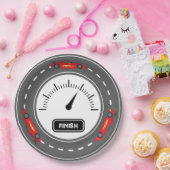 カーレーシングトラック誕生日 ペーパープレート (パーティー)