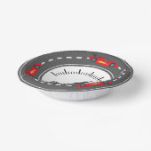 カーレーシングトラック誕生日 ペーパーボウル (傾斜あり)