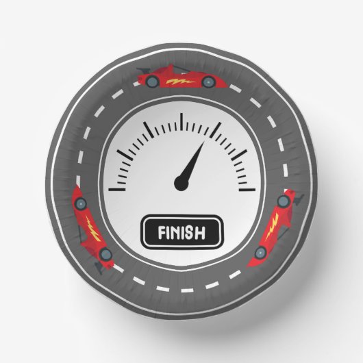 カーレーシングトラック誕生日 ペーパーボウル (正面)