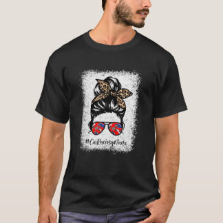 カーレーシングナナ乱雑ヘアバンヒョウ女性モテ Tシャツ