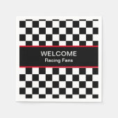 カーレーシングファンへようこそ スタンダードカクテルナプキン (正面)