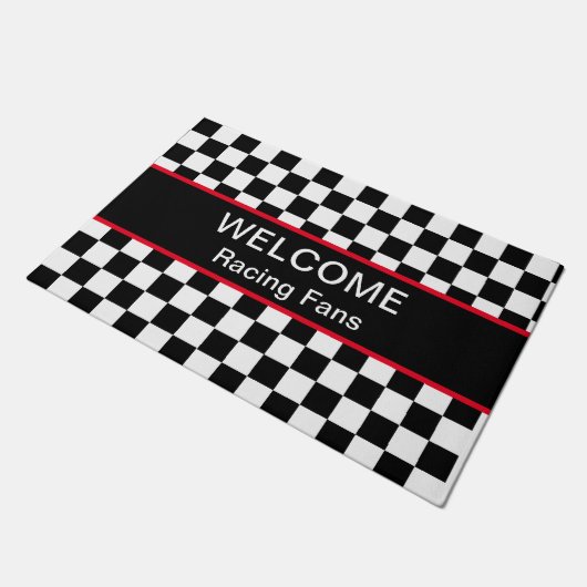 カーレーシングファンへようこそ ドアマット (アングル)