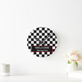 カーレーシングファンへようこそ ラウンド壁時計 (ホーム)