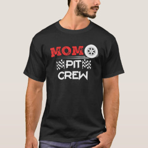 カーレーシングマッチングギフトママピットクルー Tシャツ
