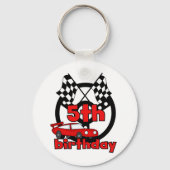 カーレーシング5誕生日Tシャツとギフト キーホルダー (正面)
