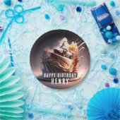 カーレースお誕生日ケーキ- ペーパープレート (パーティー)