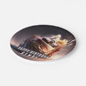 カーレースお誕生日ケーキ- ペーパープレート (アングル)