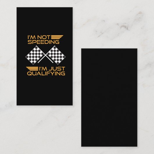 カーレースのギフトの促進の修飾のレーサー 名刺 (正面/裏面)