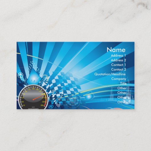 カーレースのテーマ 名刺 (正面)