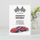 カーレースの招待 招待状 (スタンド正面)