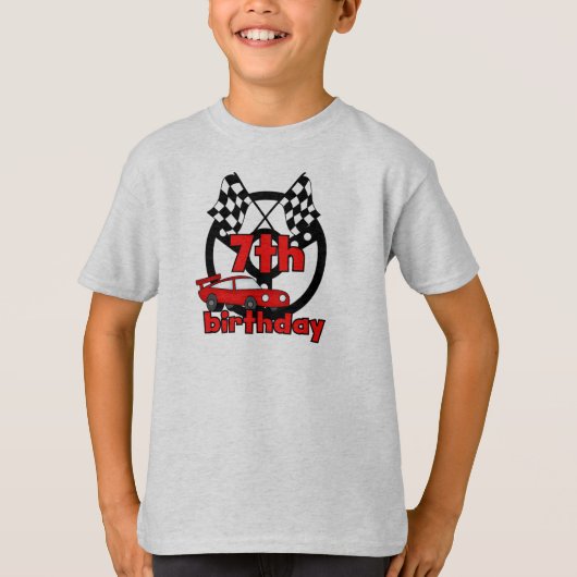 カーレースの第7誕生日 Tシャツ (正面)