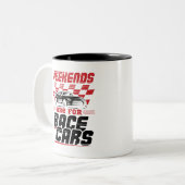 カーレースの週末はレースカー用 ツートーンマグカップ (正面左)