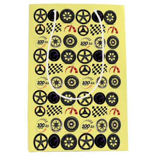 カーレースやモータースポーツ愛好家のために ミディアムペーパーバッグ (正面)