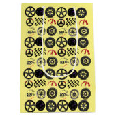 カーレースやモータースポーツ愛好家のために ミディアムペーパーバッグ (裏面)