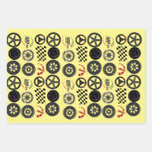 カーレースやモータースポーツ愛好家のために ラッピングペーパーシート (正面)