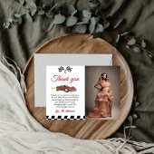 カーレースベビーシャワーサンキューカード カード