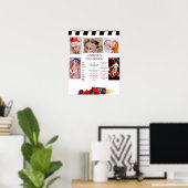 カーレースベビー1stバースデーマイルストーンサイン ポスター (ホームオフィス)