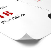 カーレースベビー1stバースデーマイルストーンサイン ポスター (角)