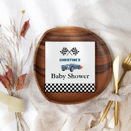 カーレースボーイ赤ちゃんシャワーパーティー スタンダードカクテルナプキン