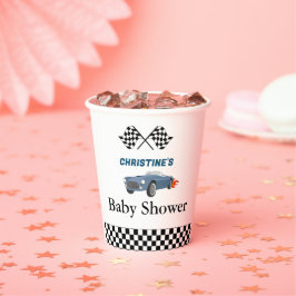 カーレースボーイ赤ちゃんシャワーパーティー 紙コップ