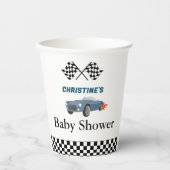 カーレースボーイ赤ちゃんシャワーパーティー 紙コップ (正面)