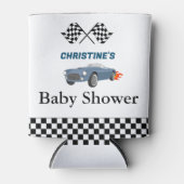 カーレースボーイ赤ちゃんシャワーパーティー 缶クーラー (正面)