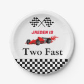 カーレースボーイ2nd誕生日パーティー ペーパープレート (正面)