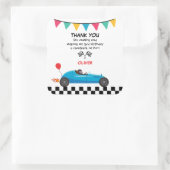 カーレース子供の誕生日パーティの招待状レーサー スクエアシール (バッグ)