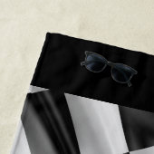 カーレース用の市松模様にビーチタオル。 ビーチタオル (インサイチュ)