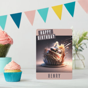 カーレース誕生日カード シーズンカード