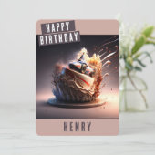 カーレース誕生日カード シーズンカード (スタンド正面)