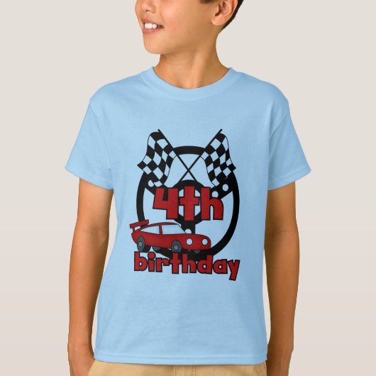 カーレース4th誕生日Tシャツとギフト Tシャツ (正面)