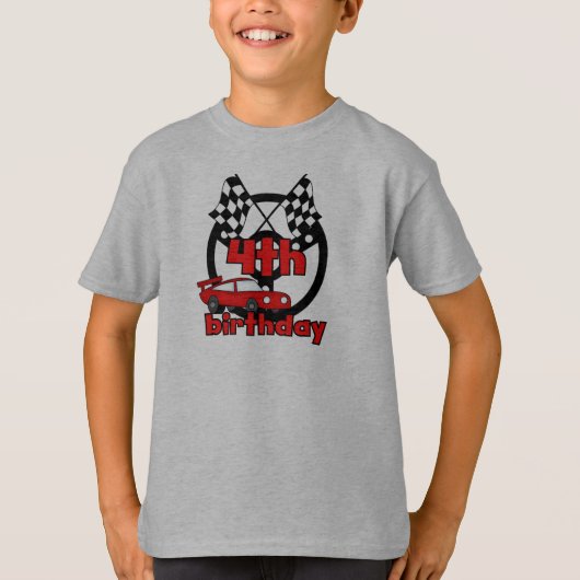 カーレース4th誕生日Tシャツとギフト Tシャツ (正面)