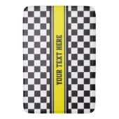 カーレース/チェスパターン+あなたのバックガー。&アイディア バスマット (正面縦)