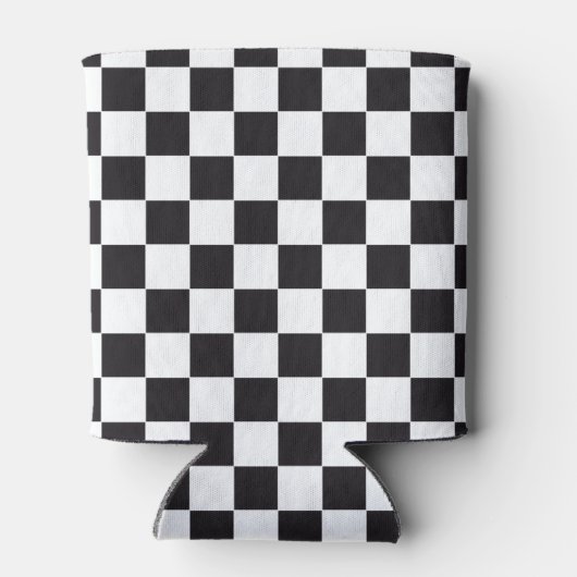 カーレース/チェスパターン+あなたのバックガー。&アイディア 缶クーラー (裏面)