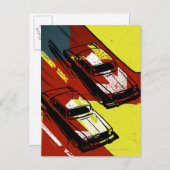 カーレース ポストカード (正面/裏面)