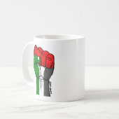 カーロスLatuffのパレスチナの握りこぶしのマグ コーヒーマグカップ (正面左)