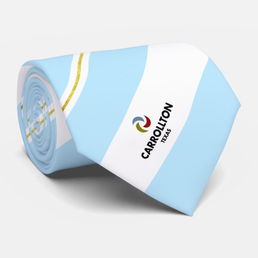 カーロルトン(テキサス州)市旗ネックタイ ネクタイ (ロール)