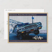 カーローライダーヴィンテージオールドスクール ポストカード (正面/裏面)