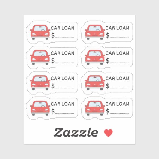 カーローンのリマインダー請求デューのトラッカーBujoプランナー シール (シート)