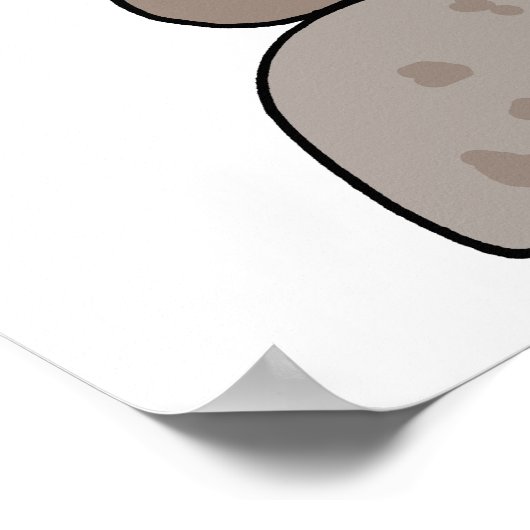 カーンおもしろいマンガとムースのハイキング ポスター (角)