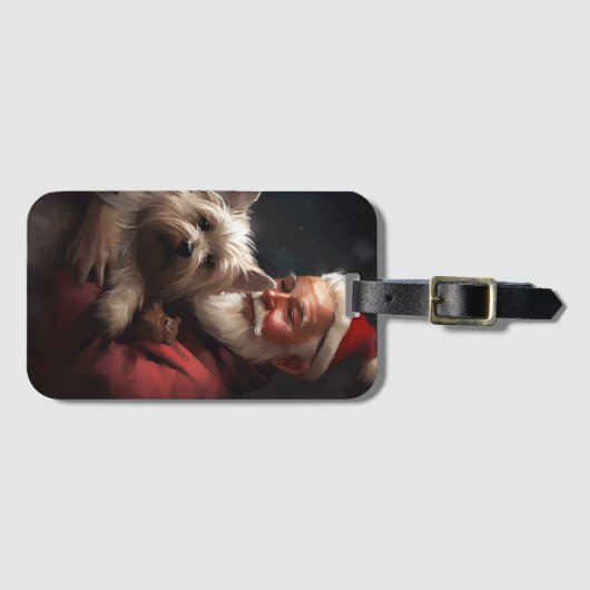 カーンテリアウィズサンタクロースフェスティバルクリスマス ラゲッジタグ (正面横)