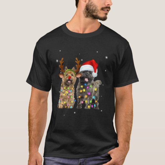 カーンテリアギフトクリスマストインデナードッグ恋人ギ Tシャツ (正面)