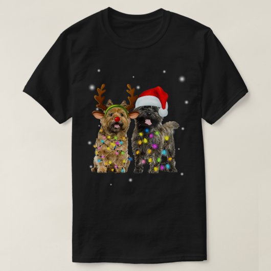 カーンテリアクリスマストナディアドッグ恋人 Tシャツ (デザイン正面)