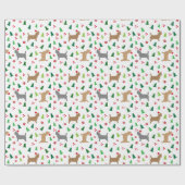 カーンテリアサンタハッツクリスマスツリー ラッピングペーパー (フラット)