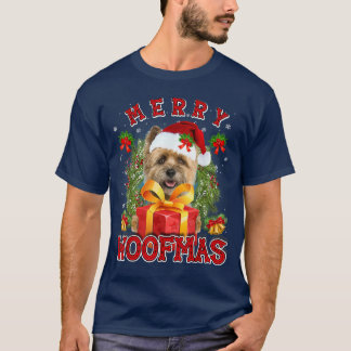 カーンテリアメリークリスマスウーフマスクリスマスライツサンタ Tシャツ