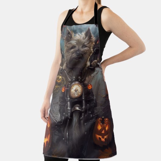 カーンテリアライディングオートバイハロウィーン怖い エプロン (インサイチュ)